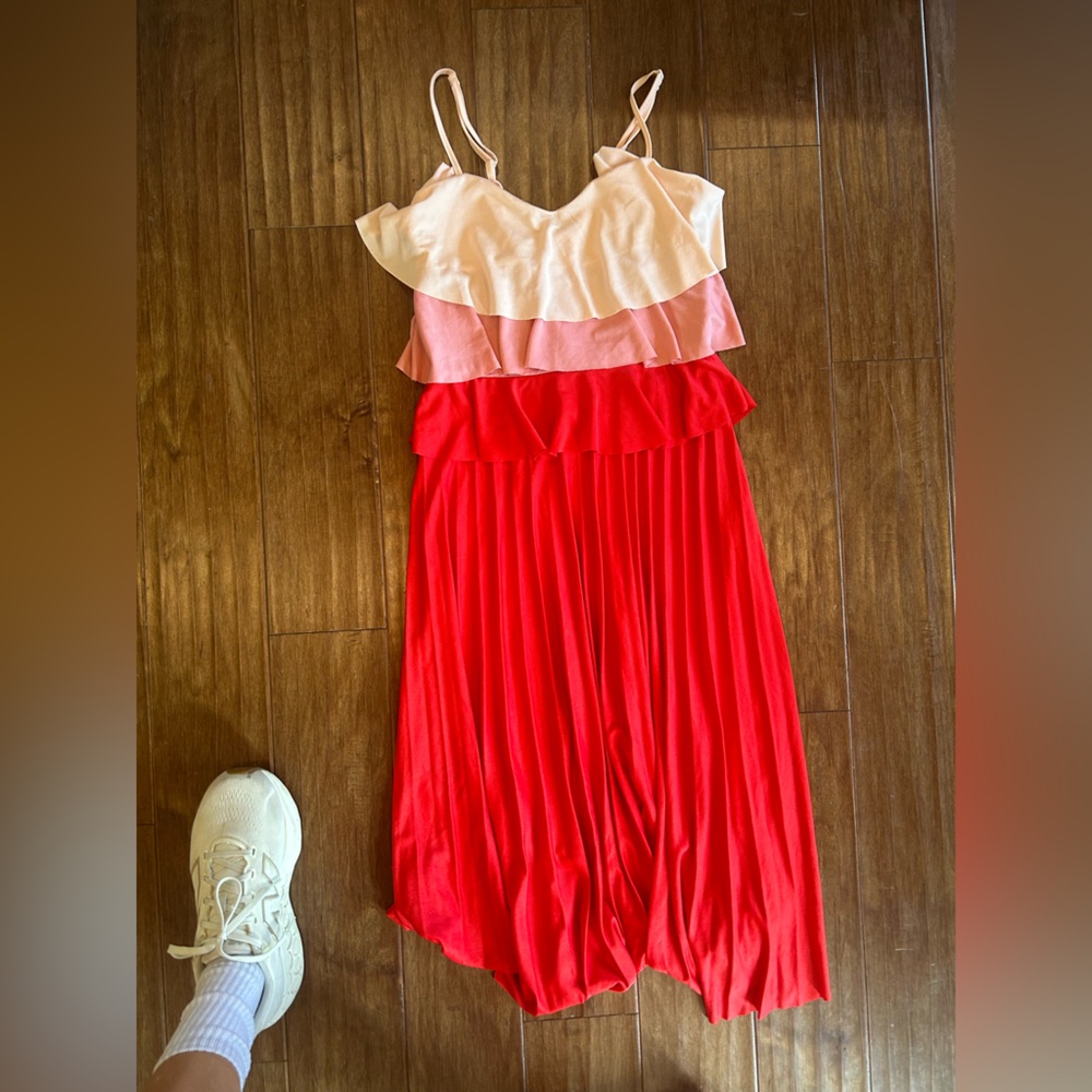 ASOS Pink and Red Layered Dress